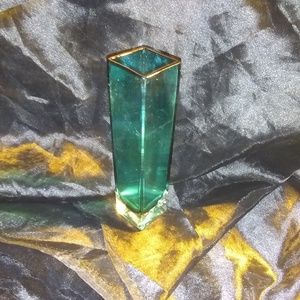 Clear to Blue handblown glass vase